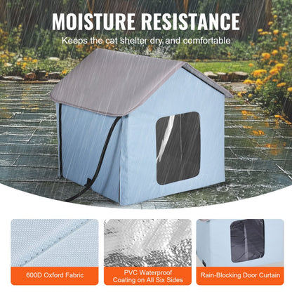 JUYI U3-M - Heated Cat House with Insulation & Temperature Control