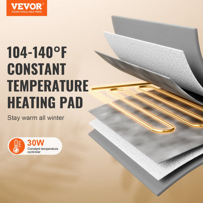 JUYI U5-M - Insulated Heated Cat Shelter with Thermostat & Dual Doors