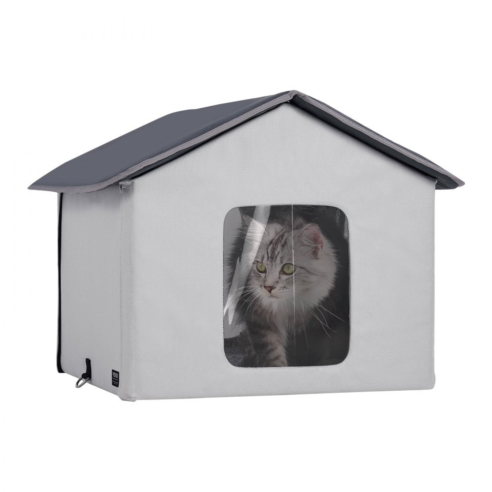 JUYI U5-M - Insulated Heated Cat Shelter with Thermostat & Dual Doors
