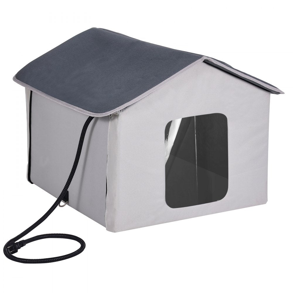 JUYI U5-M - Insulated Heated Cat Shelter with Thermostat & Dual Doors