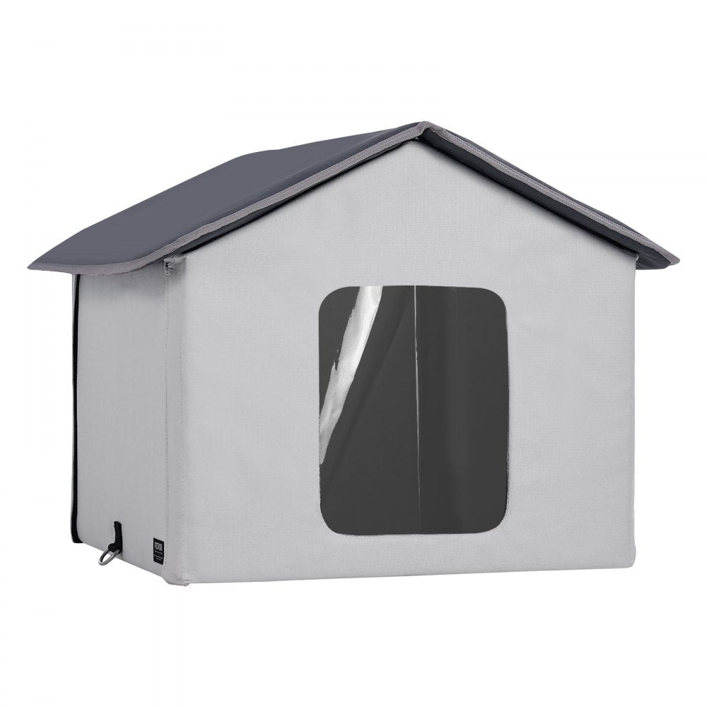 JUYI U5-M - Insulated Heated Cat Shelter with Thermostat & Dual Doors