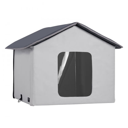 JUYI U5-M - Insulated Heated Cat Shelter with Thermostat & Dual Doors
