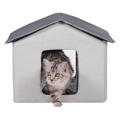 JUYI U5-M - Insulated Heated Cat Shelter with Thermostat & Dual Doors