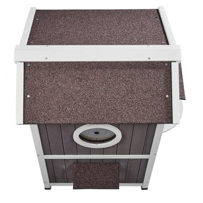 DUSCH2406 - 2-Story Feral Cat House with Waterproof Features & Easy Assembly