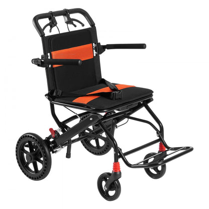 FS800LBJPF5 - Lightweight Folding Wheelchair with Comfort Seat and Adjustable Features