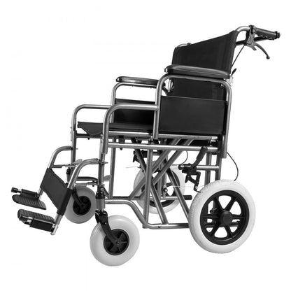 FS210ABEJP-61 - 24-Inch Steel Folding Wheelchair, 300lbs Capacity