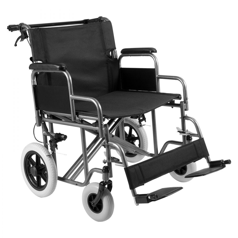 FS210ABEJP-61 - 24-Inch Steel Folding Wheelchair, 300lbs Capacity