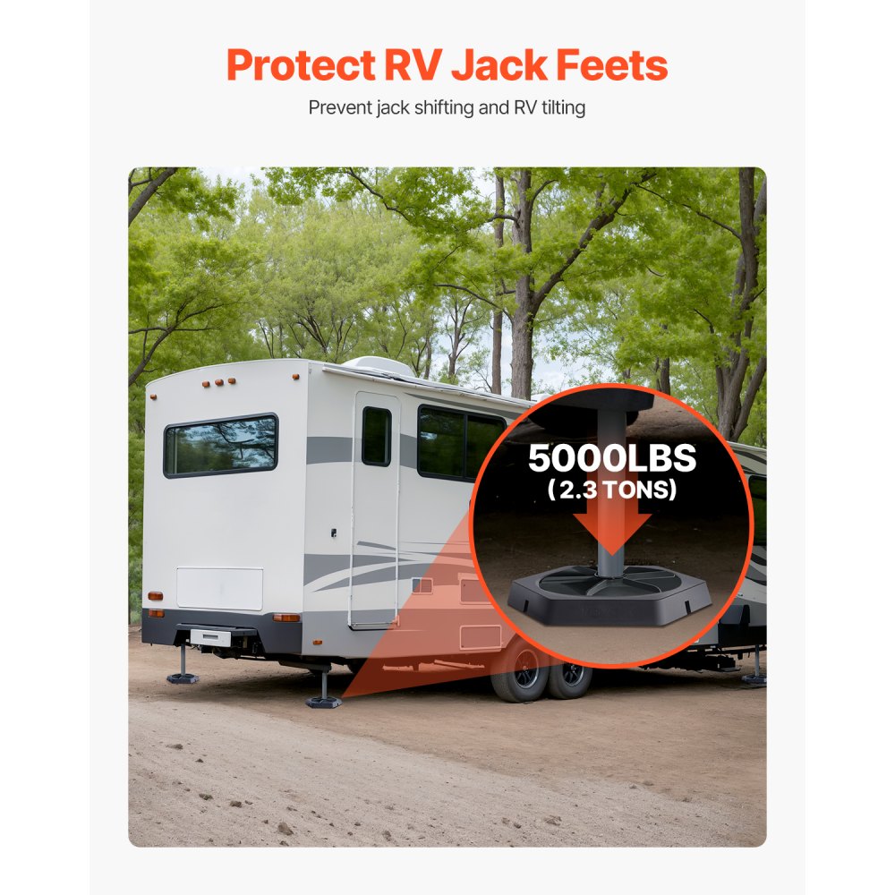 CXFC05-4 - Durable Rubber 4-Piece RV Leveling Pads, 5000lbs Capacity