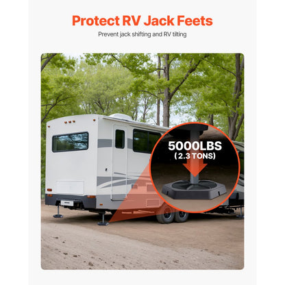 CXFC05-4 - Durable Rubber 4-Piece RV Leveling Pads, 5000lbs Capacity