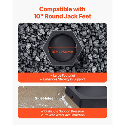 CXFC05-4 - Durable Rubber 4-Piece RV Leveling Pads, 5000lbs Capacity