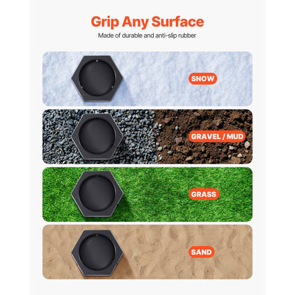 CXFC05-4 - Durable Rubber 4-Piece RV Leveling Pads, 5000lbs Capacity