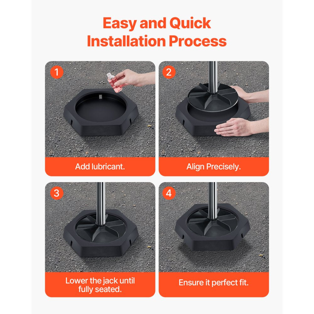 CXFC05-4 - Durable Rubber 4-Piece RV Leveling Pads, 5000lbs Capacity
