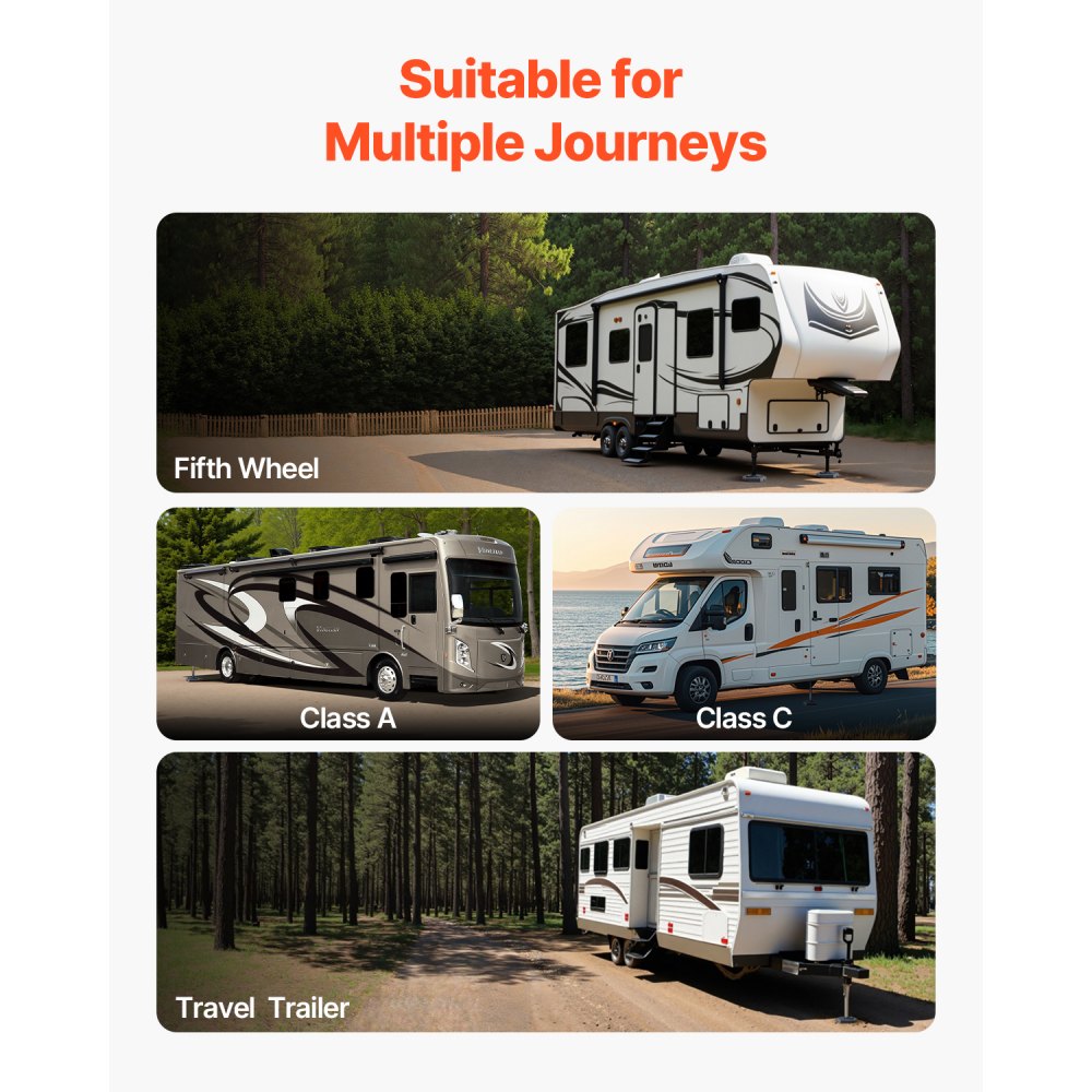 CXFC05-4 - Durable Rubber 4-Piece RV Leveling Pads, 5000lbs Capacity