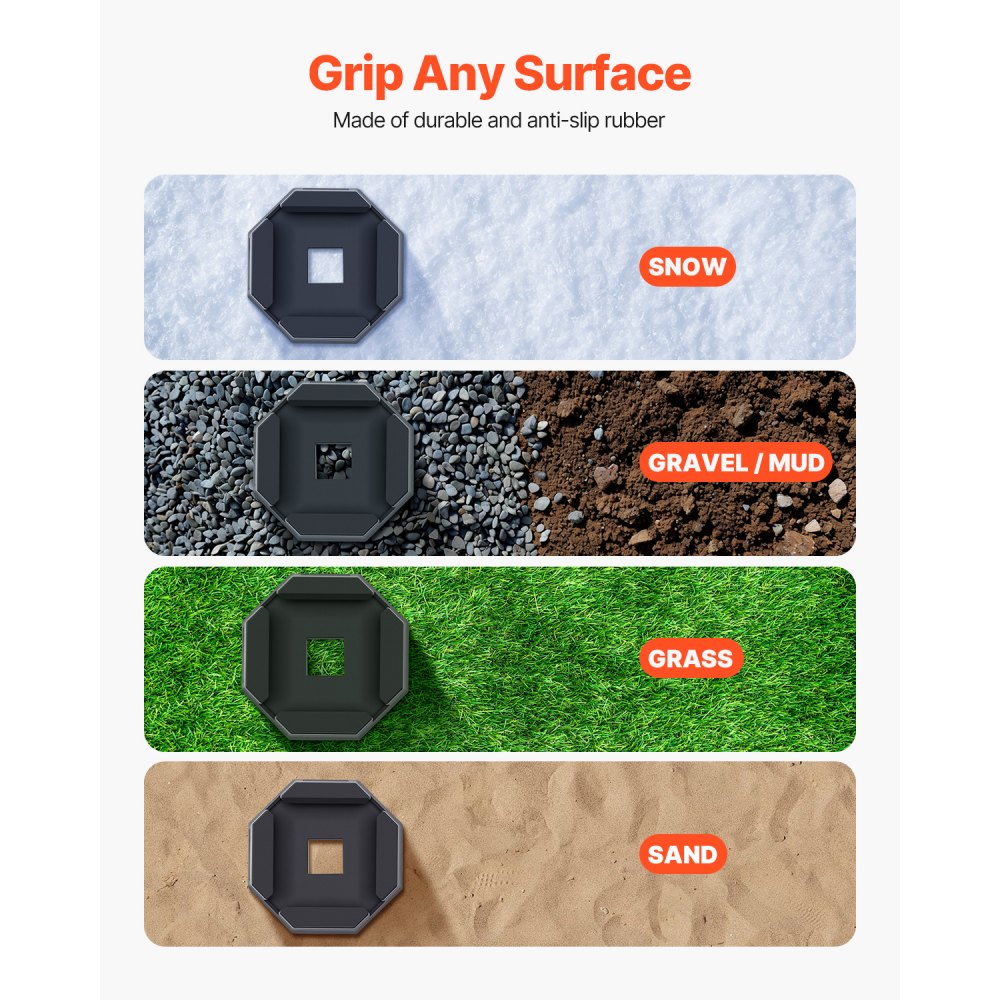 CXFC06-4 - 5.5" Rubber RV Leveling Pads, 5000 lbs Capacity, Anti-Slip Design