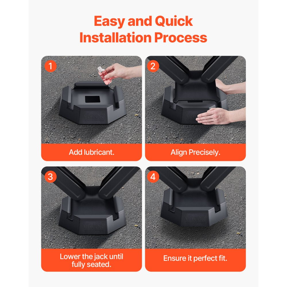CXFC06-4 - 5.5" Rubber RV Leveling Pads, 5000 lbs Capacity, Anti-Slip Design