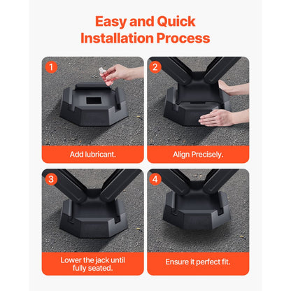 CXFC06-4 - 5.5" Rubber RV Leveling Pads, 5000 lbs Capacity, Anti-Slip Design