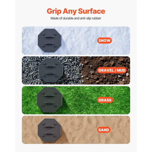 CXFC06J-4 - 4 Pcs Rubber RV Leveling Pads, 5000 lbs Capacity, Anti-Slip