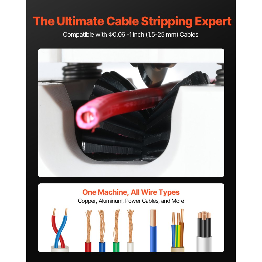 SD-003 - Compact Manual Wire Stripper for 0.06-1 Inch Wires