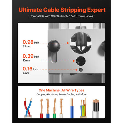 SD-004 - Compact Manual Wire Stripper for 0.06-1 inch Wires