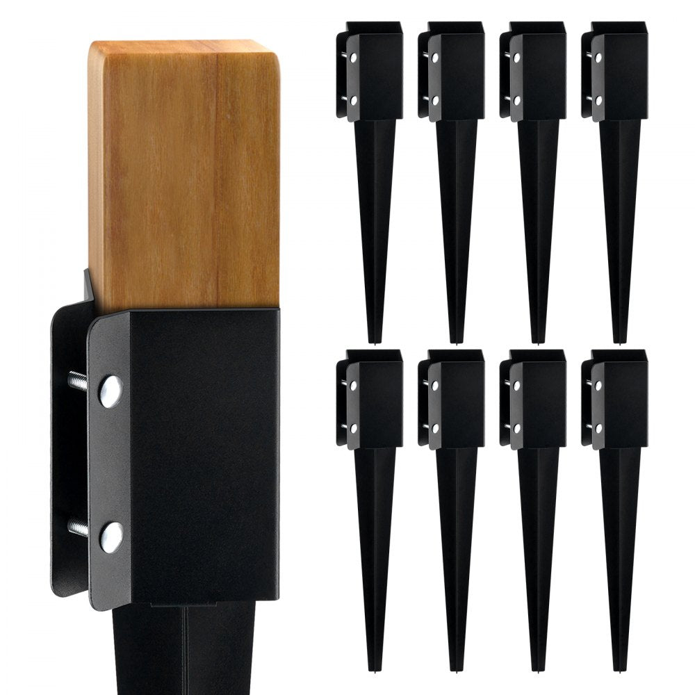 FX-3.5-24-8 - Heavy-Duty 24in Steel Fence Post Anchor for Stability