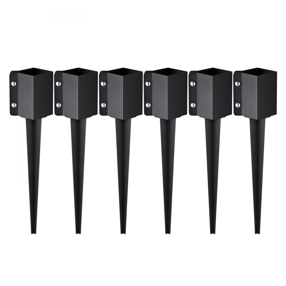 FX-3.5-24-6 - Durable 4.45" x 24" Steel Post Anchor, 6 Pack