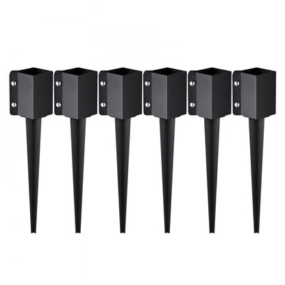 FX-3.5-24-6 - Durable 4.45" x 24" Steel Post Anchor, 6 Pack