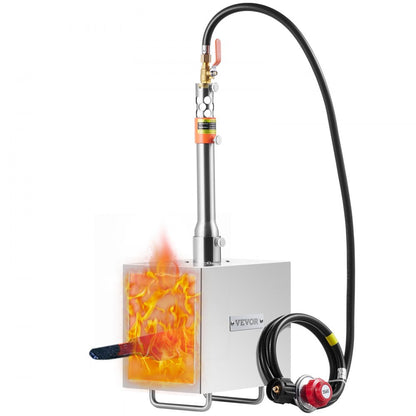 JHBXG1C - Lightweight Portable 1-Burner Stainless Steel Propane Forge