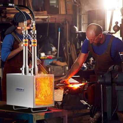 JHBXG2C - VEVOR 2-Burner Propane Forge, 2600°F High-Performance Metal Crafting