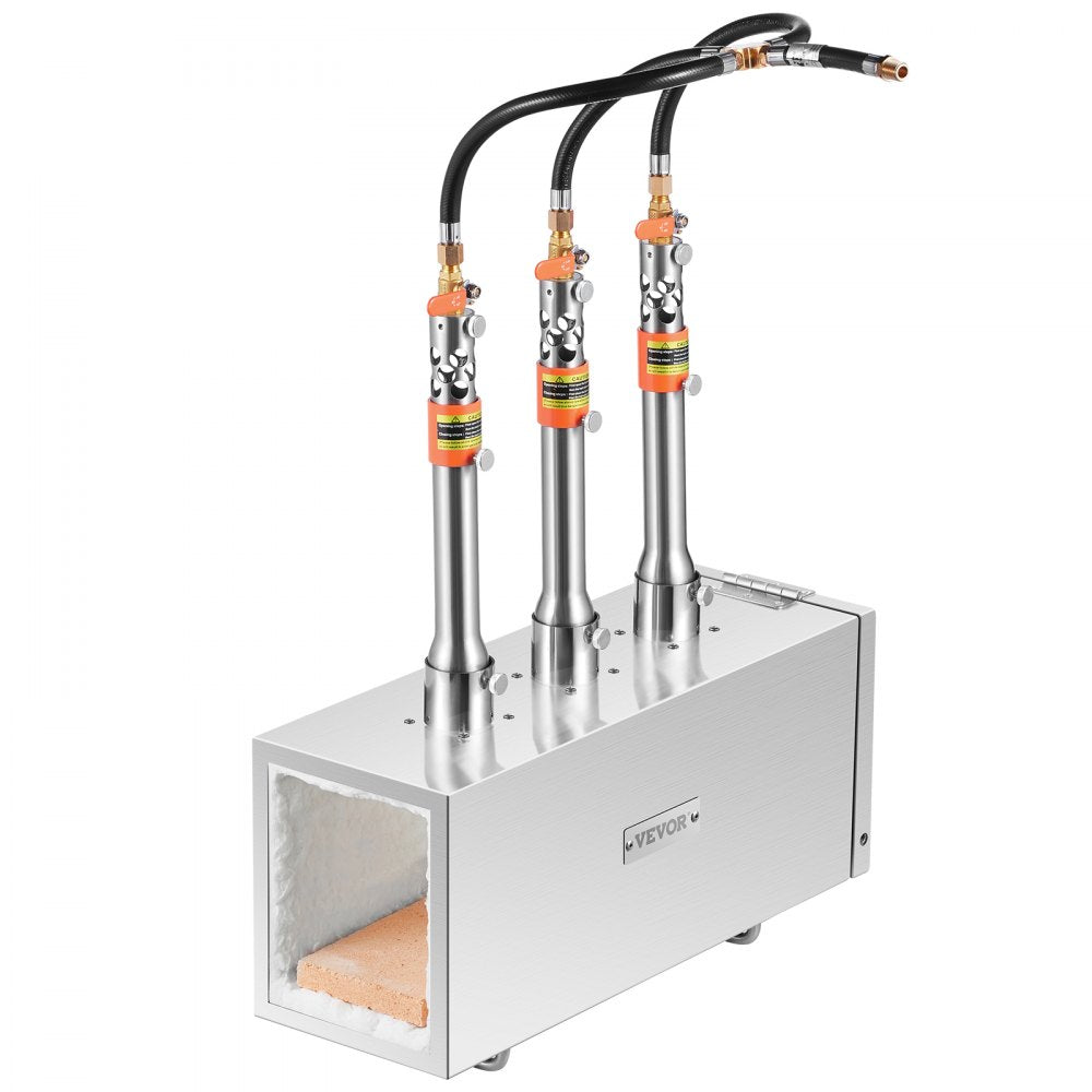 JHBXG3C - VEVOR 3-Burner Portable Propane Forge with 2600°F Capacity