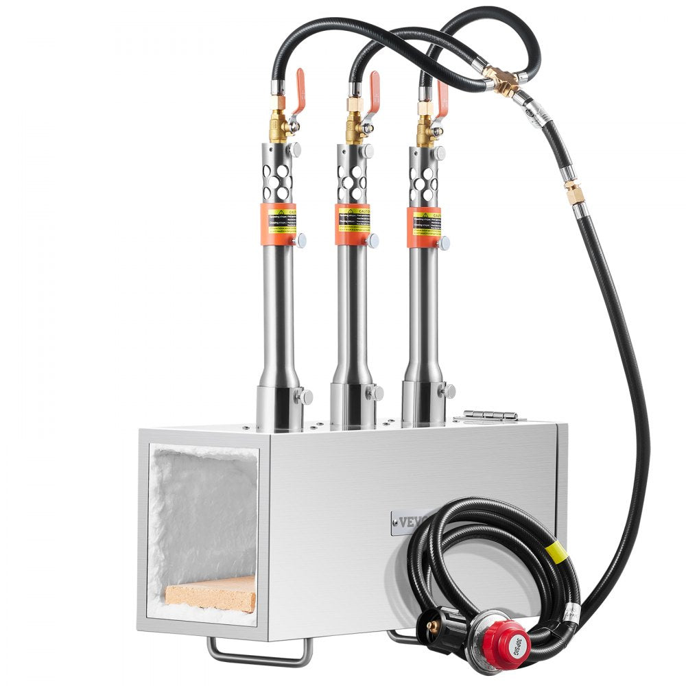 JHBXG3C - VEVOR 3-Burner Portable Propane Forge with 2600°F Capacity