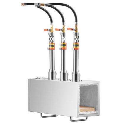 JHBXG3C - VEVOR 3-Burner Portable Propane Forge with 2600°F Capacity