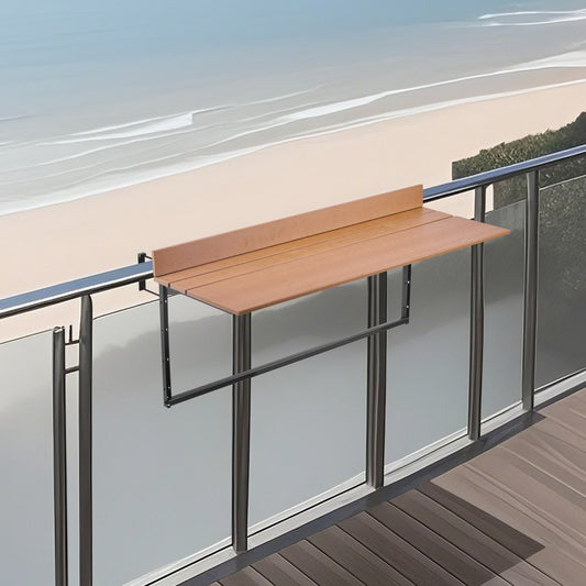 DL-BC06 - Adjustable Folding Balcony Table in Stainless Steel with PS Top