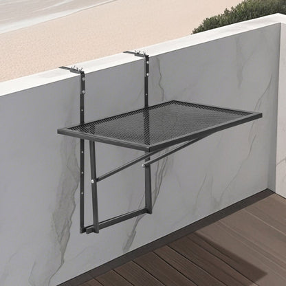 DL-BC02 - Adjustable Stainless Steel Balcony Table 19 x 24 in Folding Design
