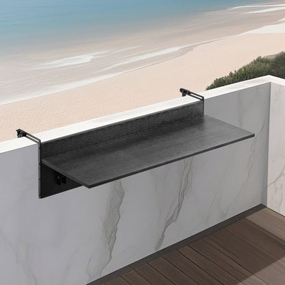 DL-BC03 - Versatile Folding Balcony Table with Stainless Steel Bracket, 12 x 32 in