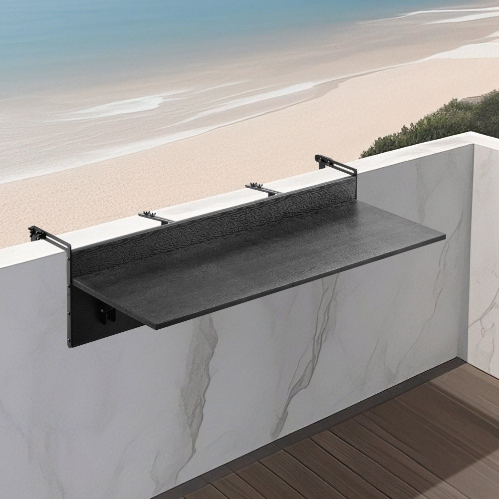 DL-BC05 - Foldable Stainless Steel Balcony Table 12 x 48 in for Outdoor Use