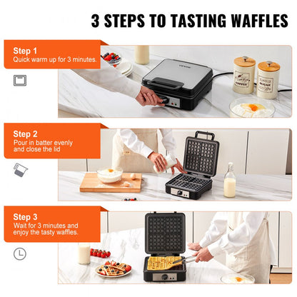 SW-2030M - 1200W 4-Slice Waffle Maker for Quick, Delicious Breakfasts