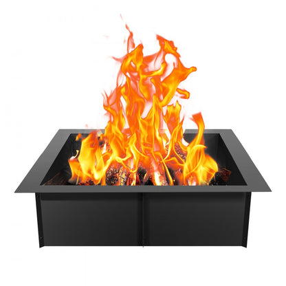 YCIS-30001-30 - 42" Matte Black Steel Fire Pit Ring for Cozy Gatherings