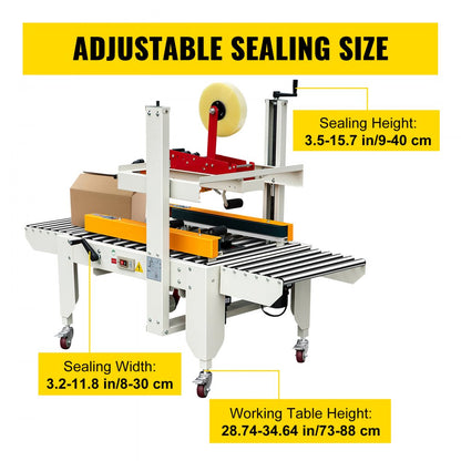 FXJ-4030 - Adjustable Box Sealing Machine for Cartons 3.2-11.8" Wide