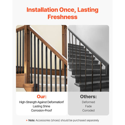 FG127-1117B-31 - 44" Carbon Steel Stair Balusters - Durable & Rustproof