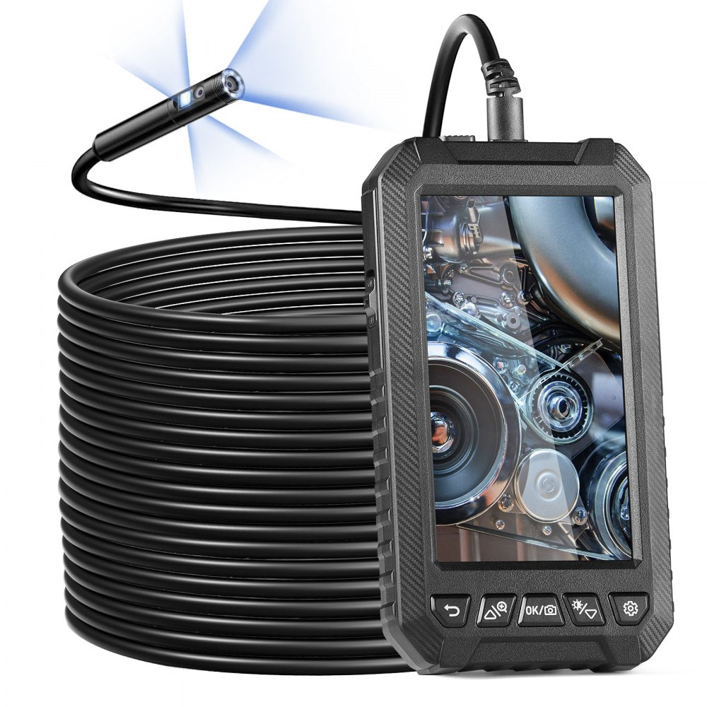 5003 - 49.2FT VEVOR Endoscope Camera with 5" Screen & 3 Lenses