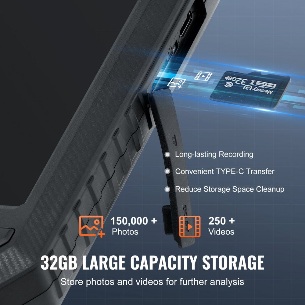 5003 - VEVOR 5" Triple Lens Endoscope with 16.4FT Cable & Lighting