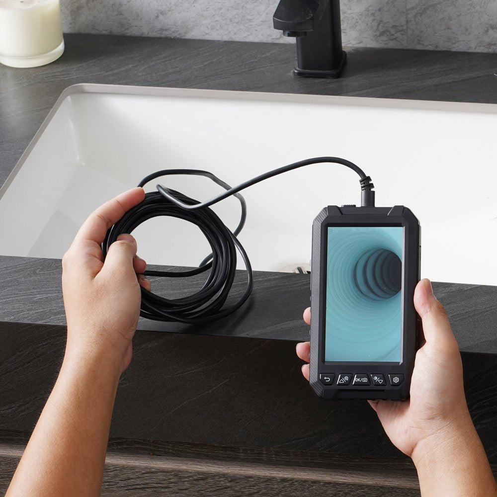 5003 - VEVOR 5" Triple Lens Endoscope with 16.4FT Cable & Lighting