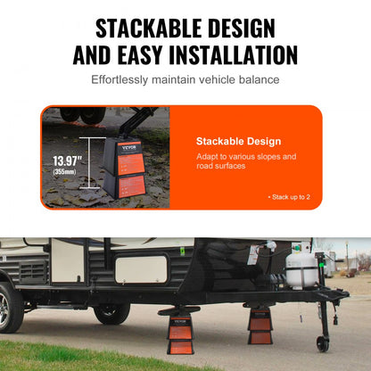 CXFC02 - 6000 lbs Polypropylene RV Stabilizing Blocks for Easy Leveling