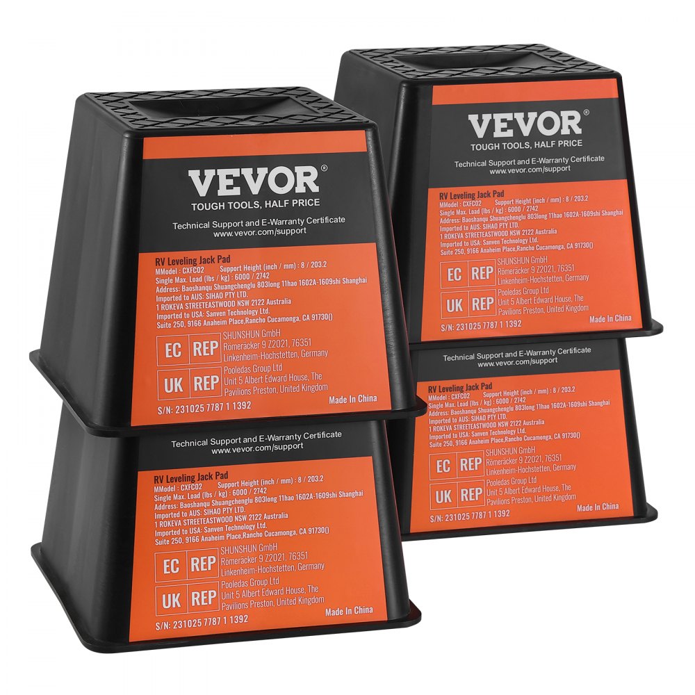 CXFC02 - 6000 lbs Polypropylene RV Stabilizing Blocks for Easy Leveling
