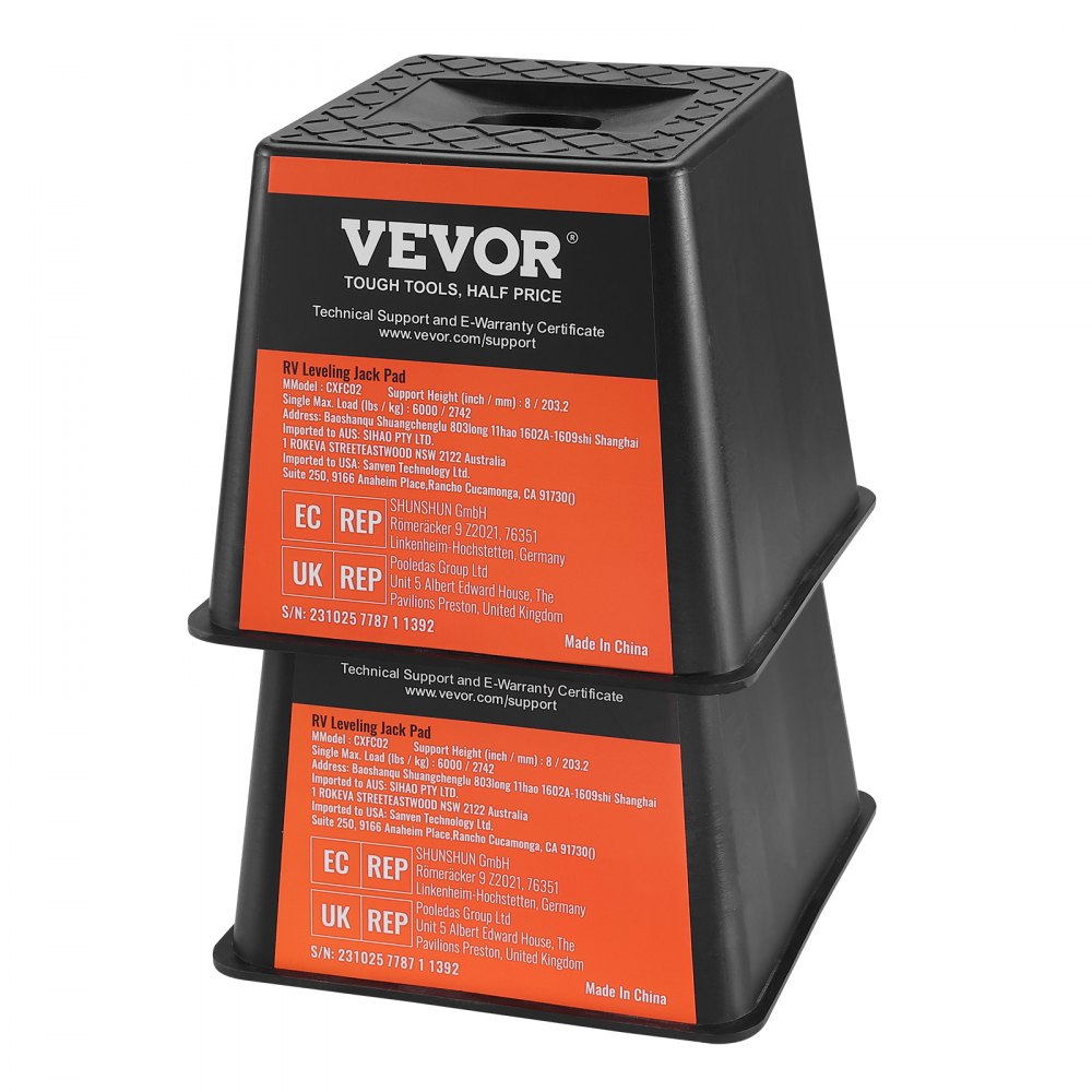 CXFC02 - 6000 lbs Polypropylene RV Stabilizing Blocks for Easy Leveling