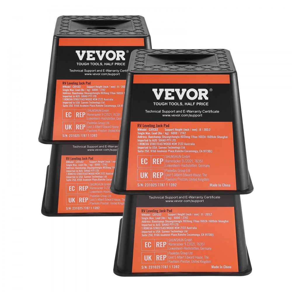 CXFC02 - 6000 lbs Polypropylene RV Stabilizing Blocks for Easy Leveling