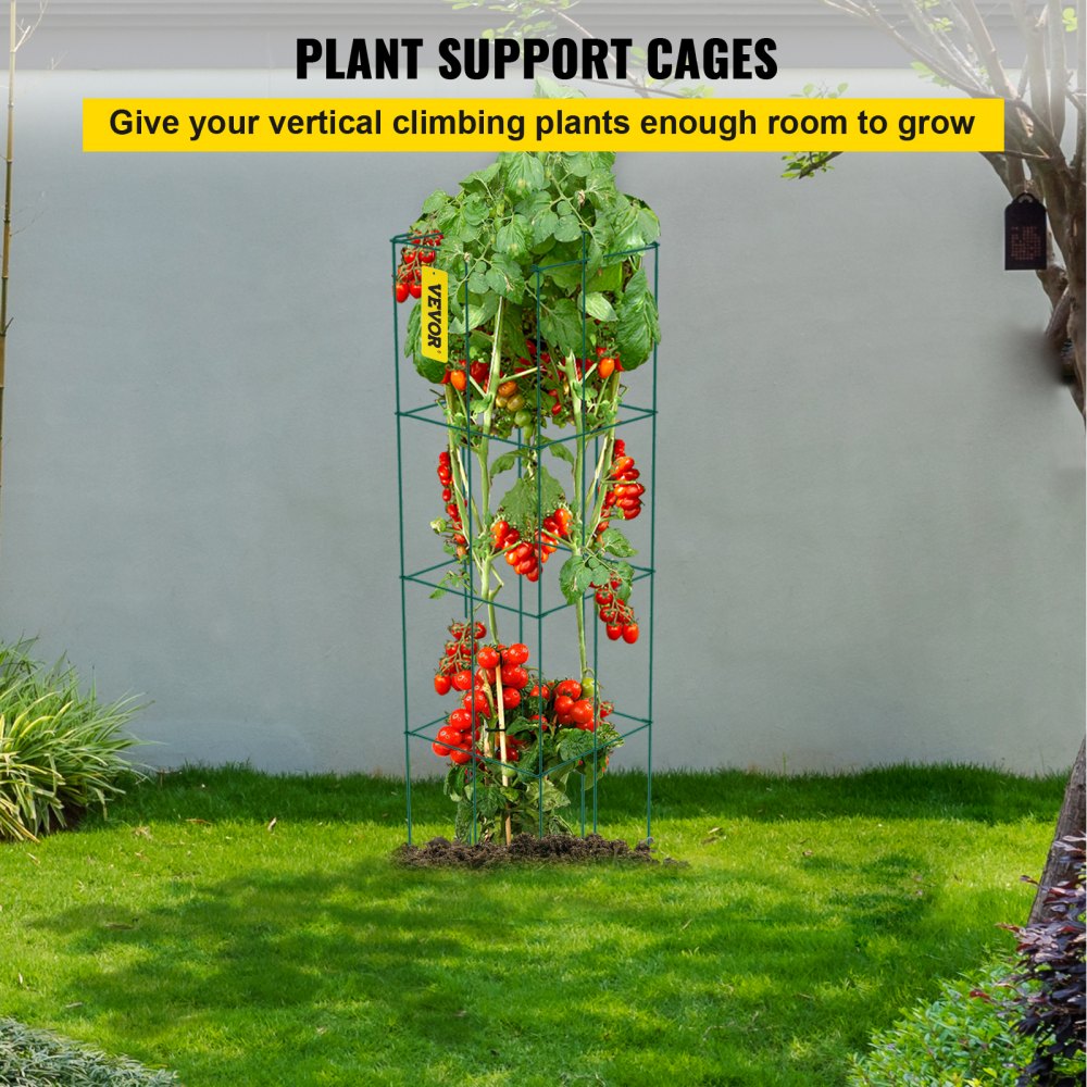 VV-KZDFQJ14.6X39LS3Z - Set of 3 Heavy-Duty 39.4" Tomato Cages