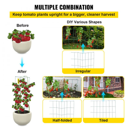 VV-KZDFQJ14.6X39LS3Z - Set of 3 Heavy-Duty 39.4" Tomato Cages