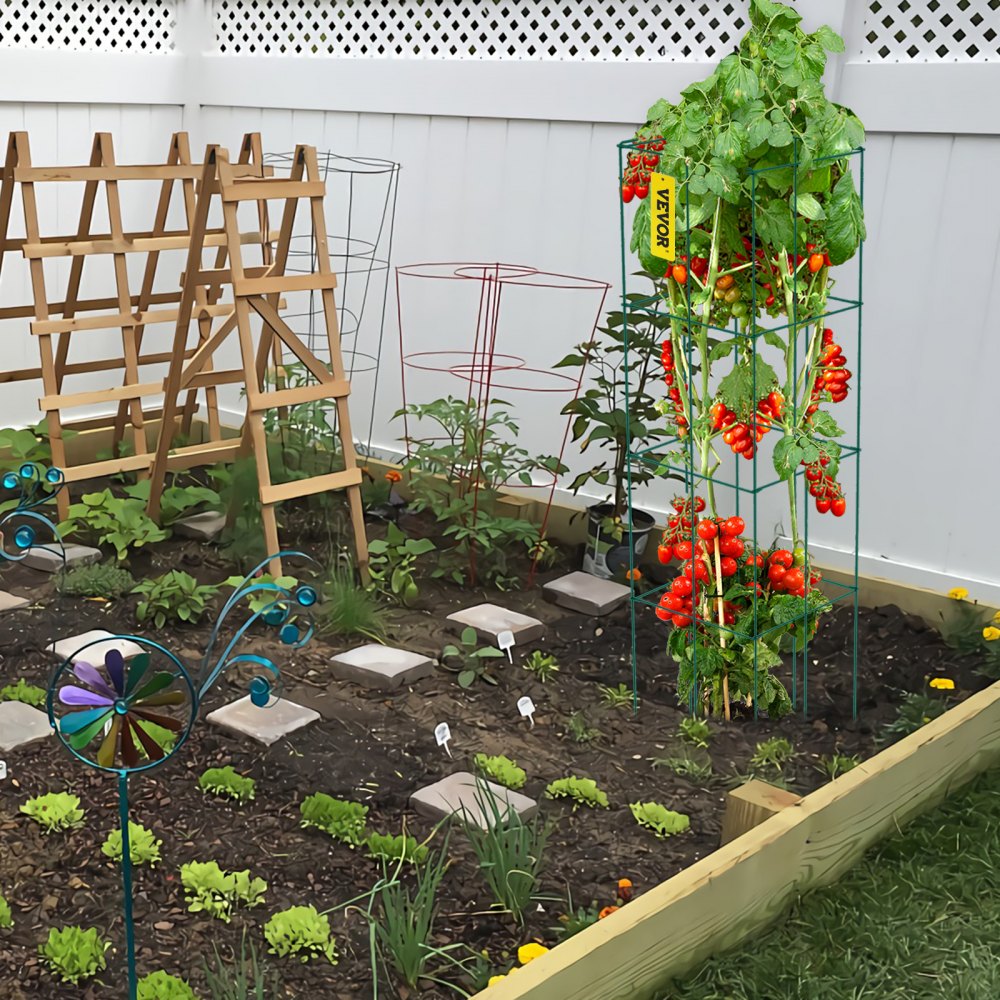 VV-KZDFQJ14.6X39LS3Z - Set of 3 Heavy-Duty 39.4" Tomato Cages