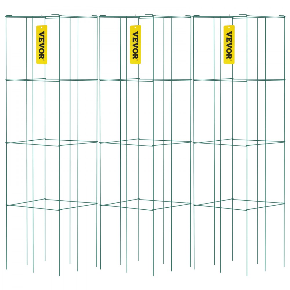 VV-KZDFQJ14.6X39LS3Z - Set of 3 Heavy-Duty 39.4" Tomato Cages